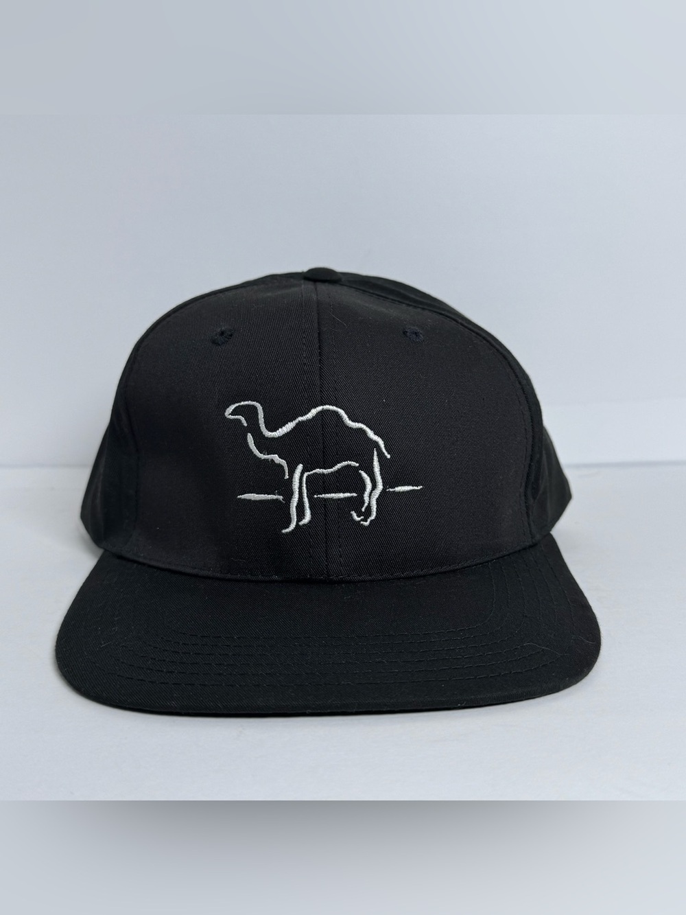 RARE - Vintage 90s CAMEL Cigarettes Snapback Six Panel RETRO BLK Hat Cap NWOT